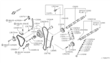 Diagram for Nissan Altima Timing Chain Guide - 13085-1E401