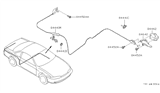 Diagram for 1995 Nissan 240SX Fuel Door Release Cable - 84650-70F00