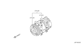 Diagram for 1996 Nissan 240SX A/C Clutch - 92660-70F00