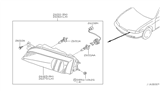 Diagram for Nissan 240SX Headlight Cover - 26038-81F00