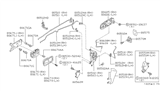 Diagram for 1989 Nissan Maxima Rear Door Striker - 80570-85E10