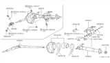 Diagram for 1997 Nissan 240SX Steering Column Cover - 48950-40F63