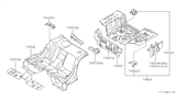 Diagram for 1995 Nissan 240SX Floor Pan - G4514-70F30