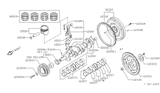 Diagram for 1998 Nissan 240SX Piston Ring Set - 12038-70F00