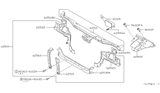 Diagram for 1997 Nissan 240SX Radiator Support - 62510-65F00