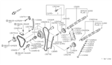 Diagram for 1997 Nissan Altima Timing Chain Guide - 13085-1E400