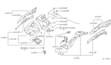 Diagram for 1996 Nissan 240SX Wheelhouse - F4130-70F30