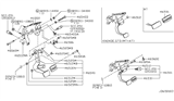 Diagram for 1997 Nissan 240SX Brake Pedal - 46501-70F15