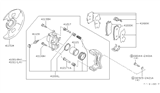 Diagram for 1996 Nissan 240SX Brake Caliper Repair Kit - 41001-65F00