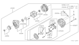 Diagram for Nissan 240SX Alternator Pulley - 23150-70F00
