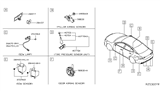 Diagram for 2019 Nissan Altima Parking Assist Distance Sensor - 284K1-6CA2A