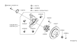 Diagram for 2022 Nissan Altima Wheel Hub - 43202-6CA0A