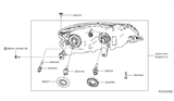 Diagram for Nissan Rogue Light Socket - 26240-6CA0A