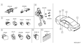 Diagram for Nissan Hazard Warning Switch - 25290-6CA0A