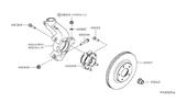 Diagram for 2019 Nissan Altima Spindle Nut - 40262-4GA0C