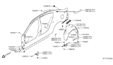 Diagram for 2022 Nissan Altima Wheelhouse - 76748-6CA0A
