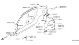 Diagram for 2019 Nissan Altima Wheelhouse - 76748-6CA0A