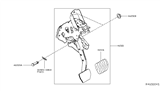 Diagram for Nissan Altima Brake Pedal - 46501-6CA0A