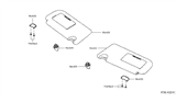 Diagram for Nissan Altima Sun Visor - 96401-6CA2B