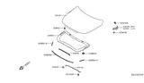 Diagram for Nissan Altima Hood - 65100-6CA0A