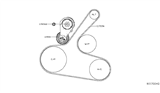 Diagram for Nissan Versa Belt Tensioner Bolt - 13075-JD20A