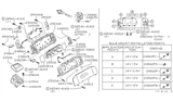 Diagram for 1989 Nissan Maxima Instrument Cluster - 25940-93E00