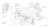 Diagram for 1991 Nissan Maxima Brake Caliper - 41001-88E01