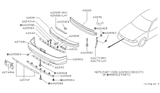 Diagram for Nissan Maxima License Plate - 96212-86E00