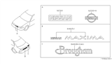 Diagram for 1990 Nissan Maxima Emblem - 62890-85E00