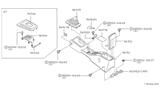 Diagram for 1991 Nissan Maxima Center Console Base - 96911-85E08