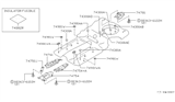 Diagram for 1993 Nissan Maxima Exhaust Heat Shield - 74755-85E00