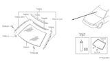 Diagram for 1993 Nissan Maxima Windshield - 72712-85E01