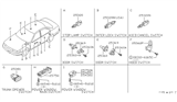 Diagram for Nissan Maxima Power Window Switch - 25401-85E05