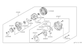 Diagram for 1991 Nissan Maxima Alternator Pulley - 23150-97E00