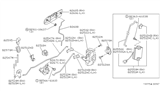 Diagram for 1990 Nissan Maxima Rear Passenger Door Handle Latch - 82502-85E00