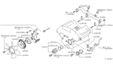 Diagram for 2017 Nissan Pathfinder Thermostat Gasket - 13050-ZA000