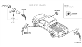 Diagram for 2005 Nissan Xterra Ignition Lock Assembly - D8700-EA010