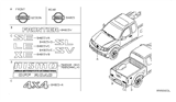 Diagram for 2007 Nissan Frontier Emblem - 99099-EA80B