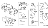 Diagram for 2012 Nissan Frontier Air Bag Sensor - 98820-9BD9A