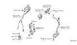 Diagram for 2010 Nissan Frontier Rear Passenger Door Handle Latch - 82500-ZP51A