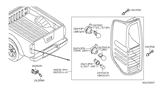 Diagram for Nissan Frontier Light Socket - 26242-EA80A