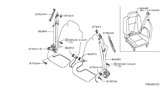 Diagram for Nissan Frontier Seat Belt - 86884-9CA7D