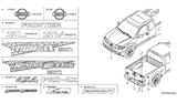 Diagram for Nissan Frontier Emblem - 90890-9BP0A
