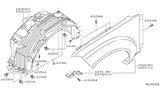 Diagram for 2009 Nissan Pathfinder Fender - 63101-EA530