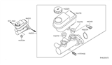 Diagram for 2005 Nissan Frontier Brake Master Cylinder - 46010-EA240