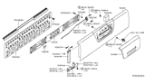 Diagram for Nissan Frontier Rear Door Striker - 90570-EA800