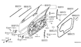 Diagram for Nissan Pathfinder Weather Strip - 80831-EA000