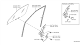 Diagram for 2006 Nissan Frontier Window Regulator - 80721-EA000