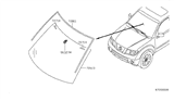 Diagram for 2007 Nissan Frontier Windshield - 72700-EA00B