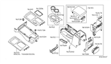 Diagram for 2007 Nissan Frontier Center Console Base - 96930-EA060